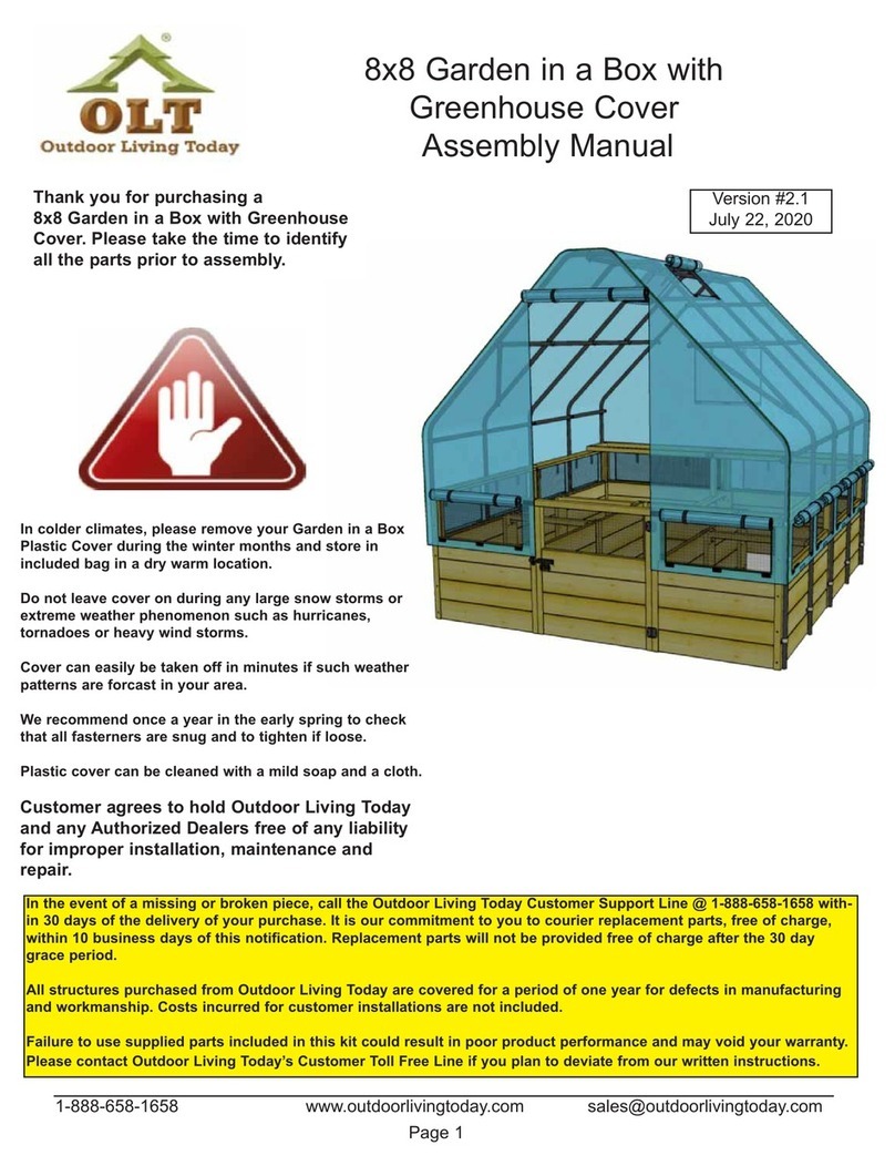 OLT Garden in a Box with Greenhouse Cover User manual