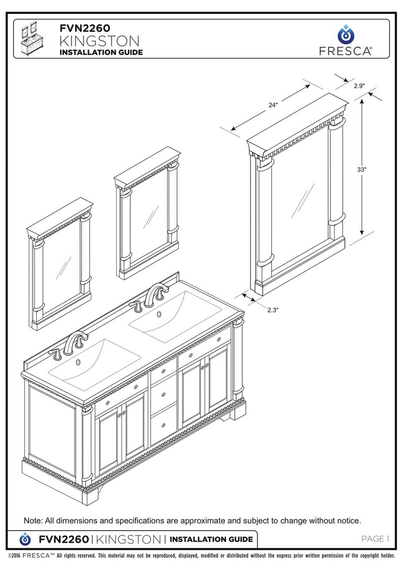 Fresca KINGSTON FVN2260 installation guide