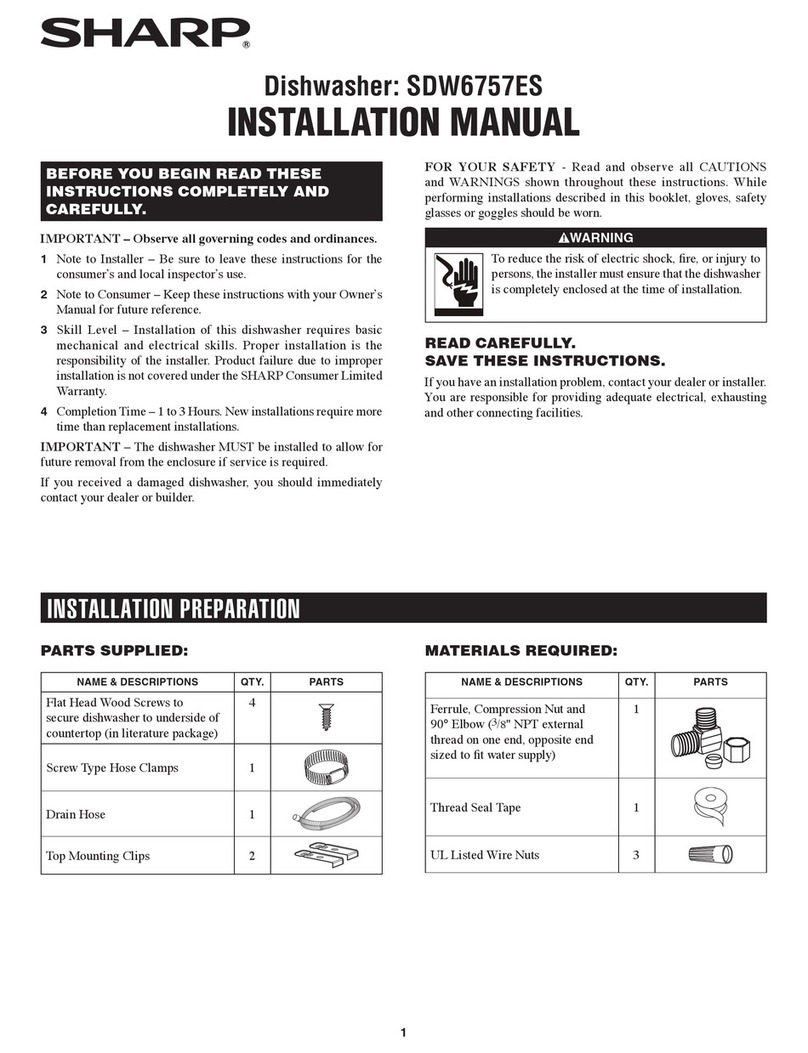 Sharp SDW6757ES User manual