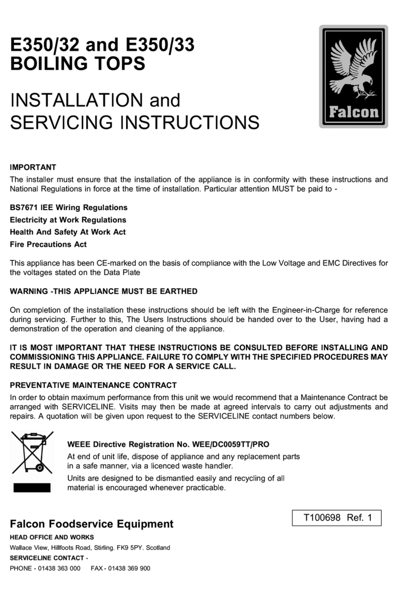 Falcon E350/32 Installation and servicing instructions