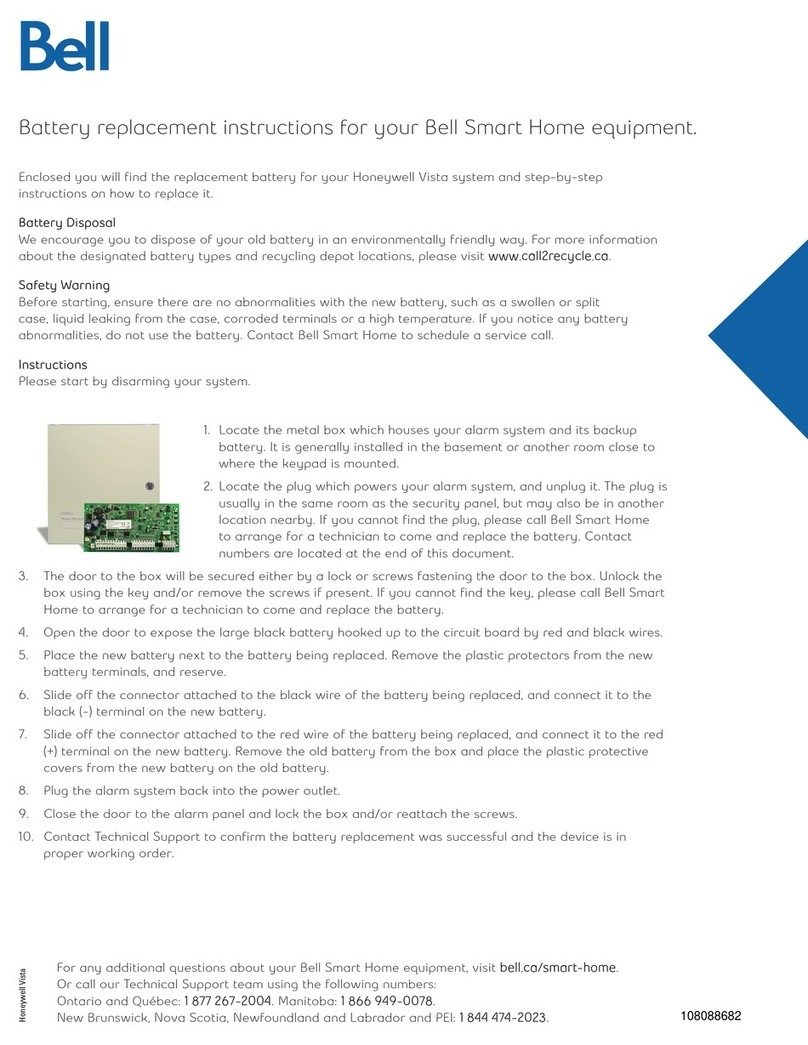 Bell Smart Home BATTERY REPLACEMENT INSTRUCTIONS