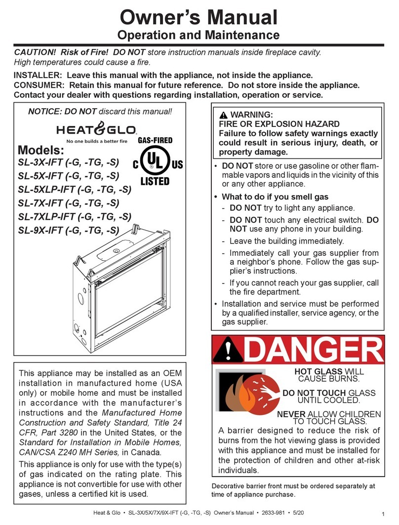 Heat & Glo SL-3X-IFT User manual