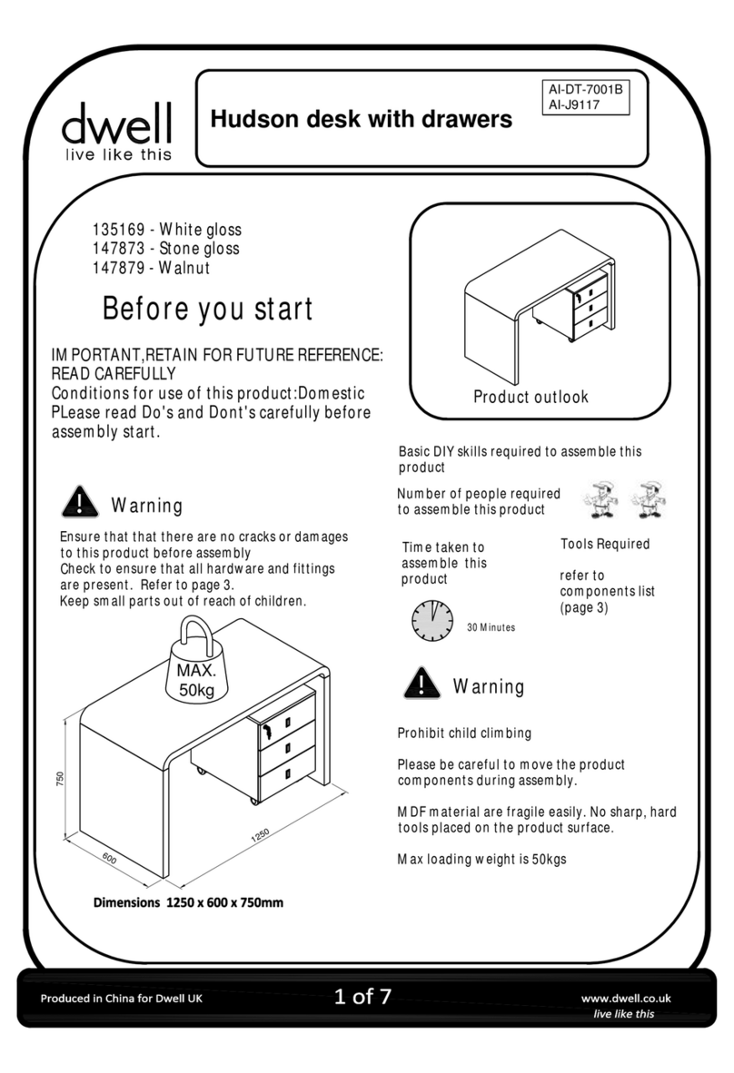 Dwell Hudson 135169 User manual