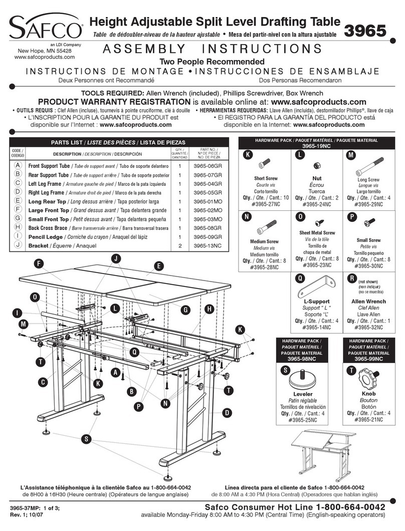 LDI Spaces SAFCO 3965 User manual