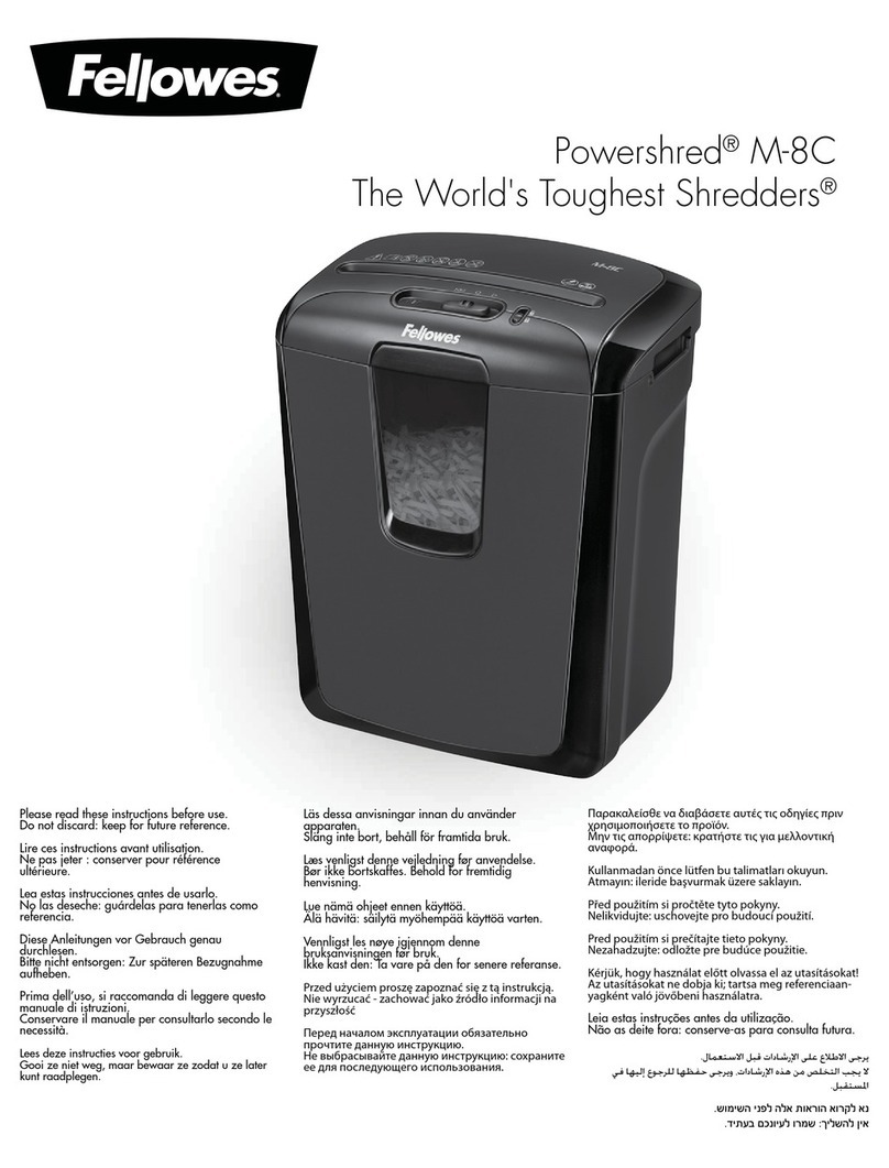 Fellowes Powershred M-8C User manual