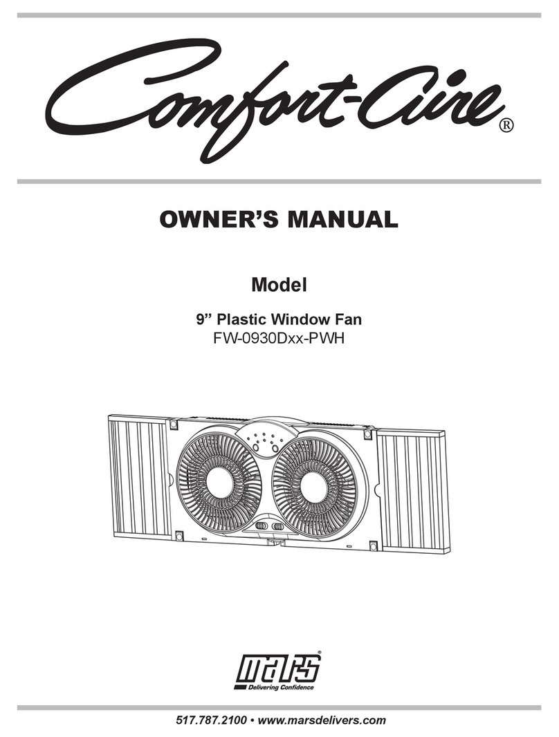 Comfortaire FW-0930D PWH Series owner's manual Comfortaire FW-0930D PWH Series owner's manual