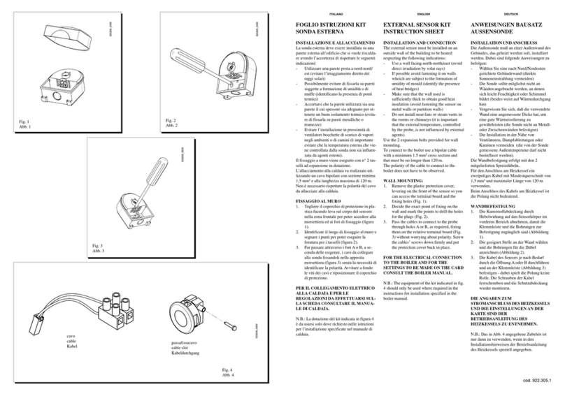 Baxi EXTERNAL SENSOR KIT User manual