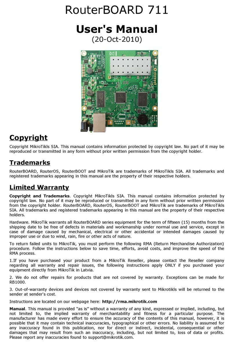 MikroTik RouterBOARD 711 User manual