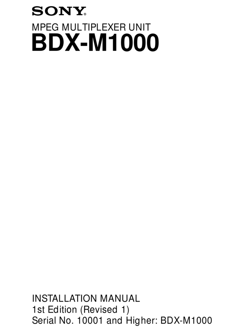 Sony BDX-M1000 installation manual