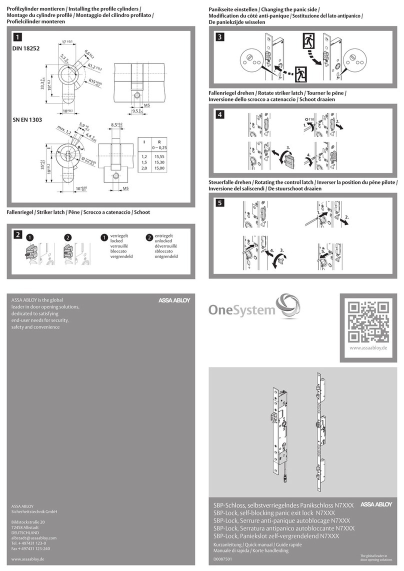 Assa Abloy OneSystem N7 Series Installation guide