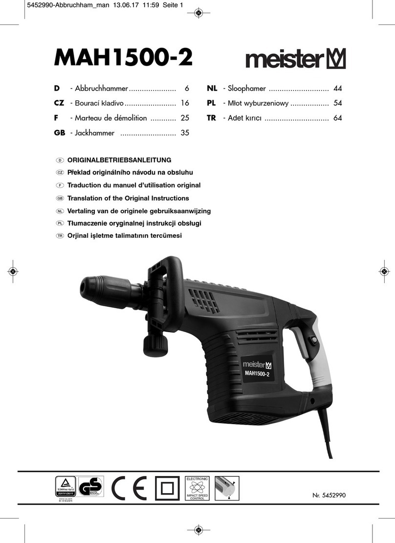Meister MAH1500-2 Translation of the original instructions