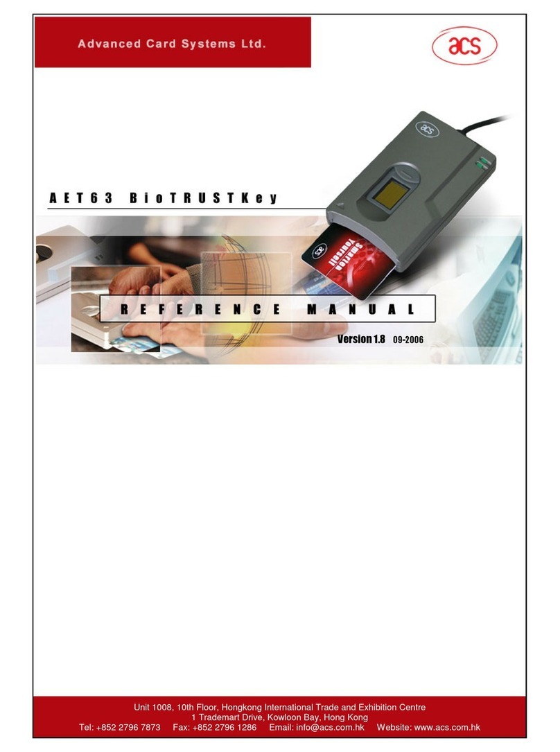 Advanced Card Systems AET63 BioTRUSTKey User manual Advanced Card Systems AET63 BioTRUSTKey User manual