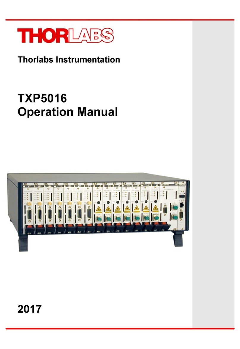THORLABS TXP5016 Operation manual