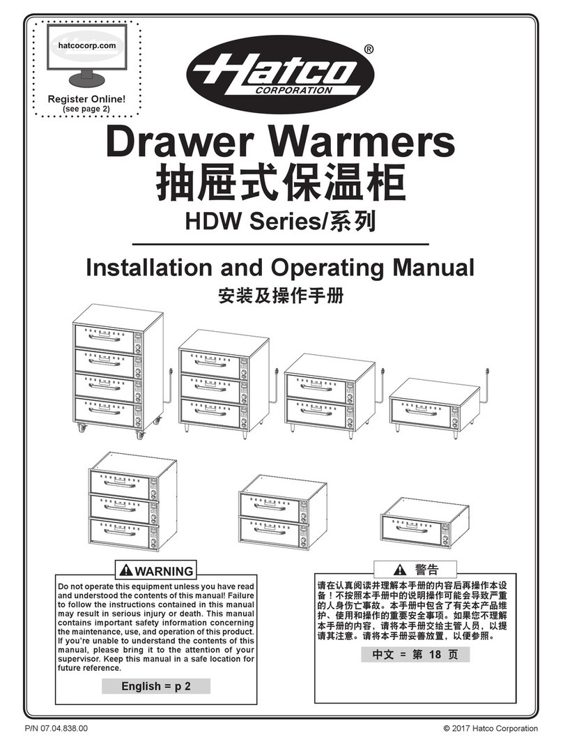 Hatco HDW Series User manual
