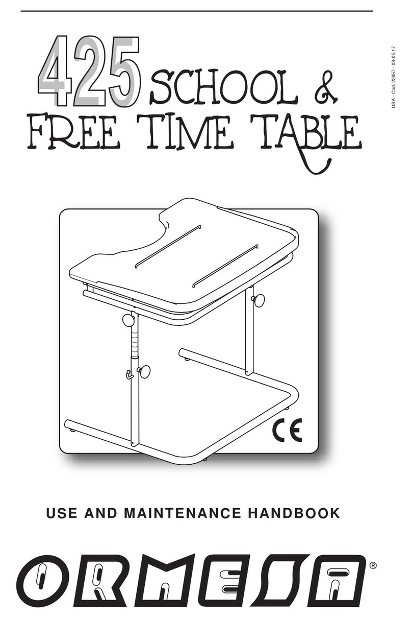 Ormesa 425 WORKING TABLE Manual