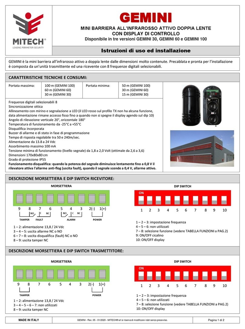 MITECH GEMINI Series Installation and user manual