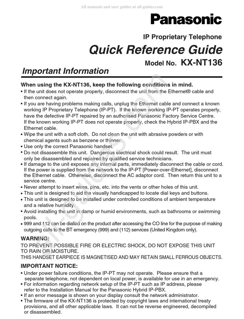 Panasonic KX-NT136 User manual