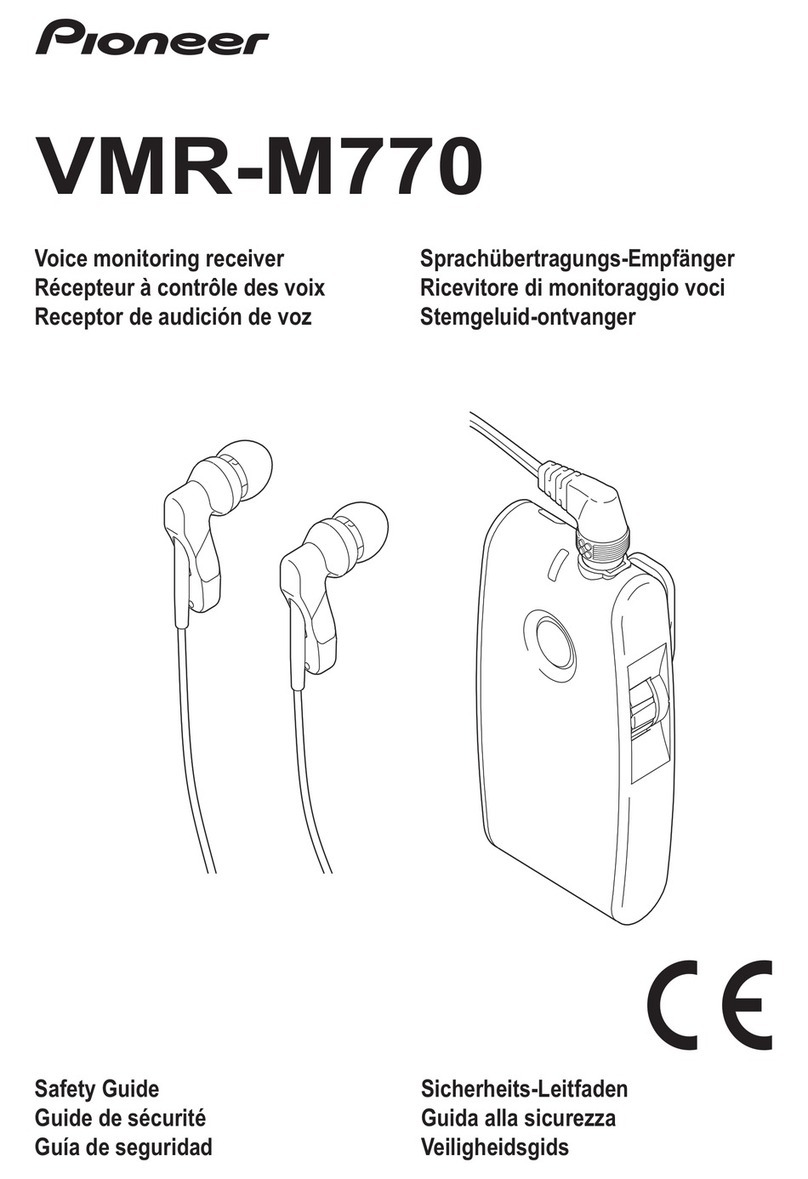 Pioneer VMR-M770 Installation and operating manual