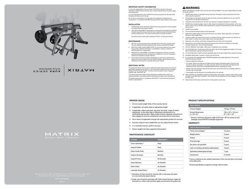 Matrix AURA Series User manual
