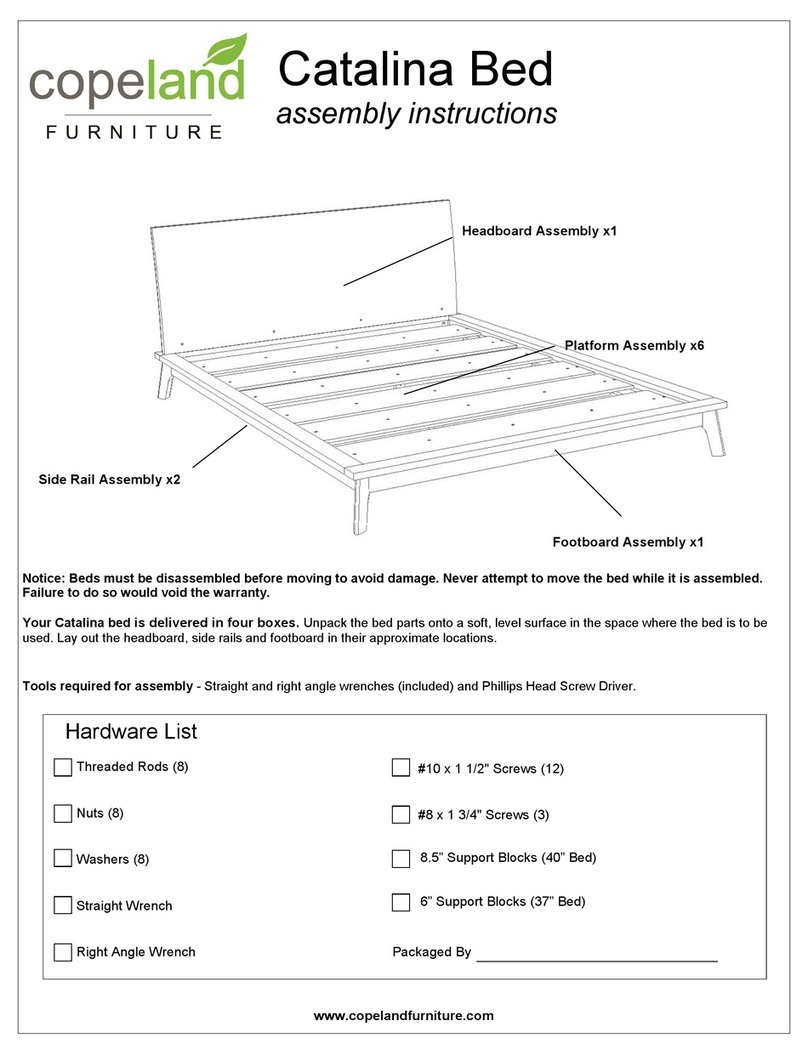 Copeland Catalina Bed Assembly instructions Copeland Catalina Bed Assembly instructions