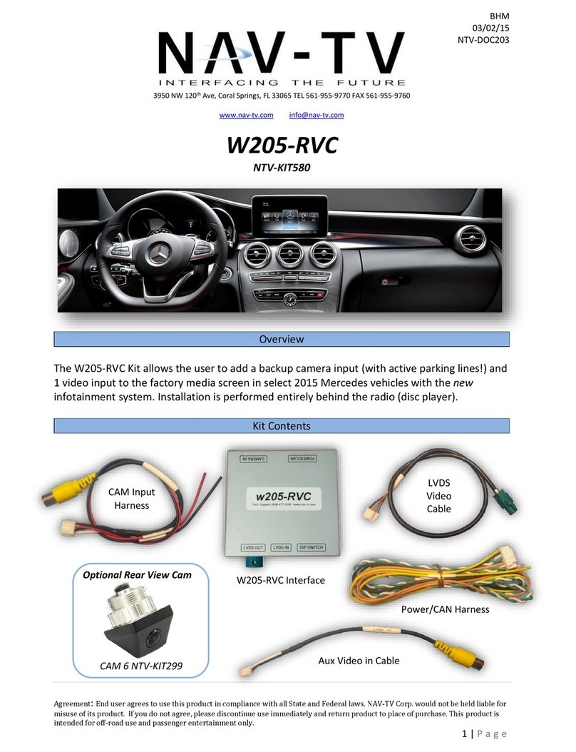 Nav TV W205-RVC User manual Nav TV W205-RVC User manual