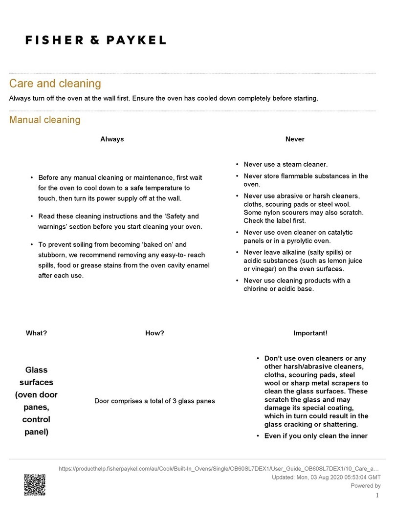 Fisher & Paykel OB60SL7DEX1 User manual Fisher & Paykel OB60SL7DEX1 User manual