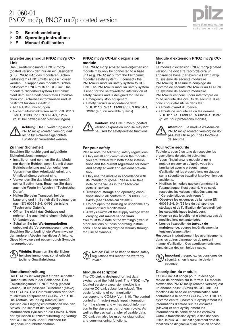 Pilz PNOZ mc7p operating instructions Pilz PNOZ mc7p operating instructions