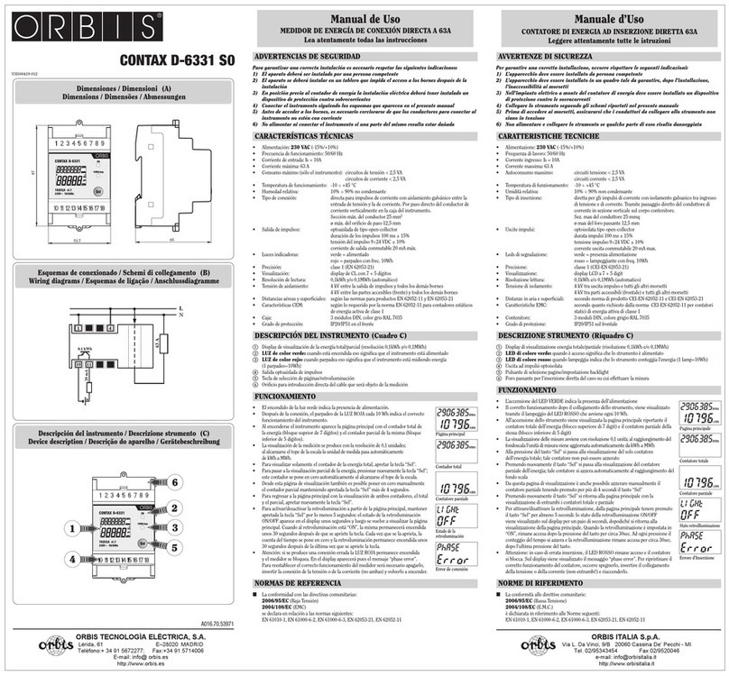 Orbis CONTAX D-6331 S0 user manual