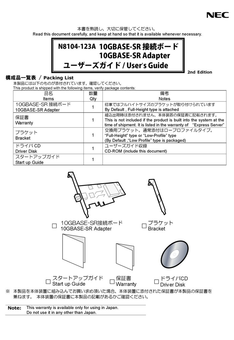 NEC N8104-123A User manual