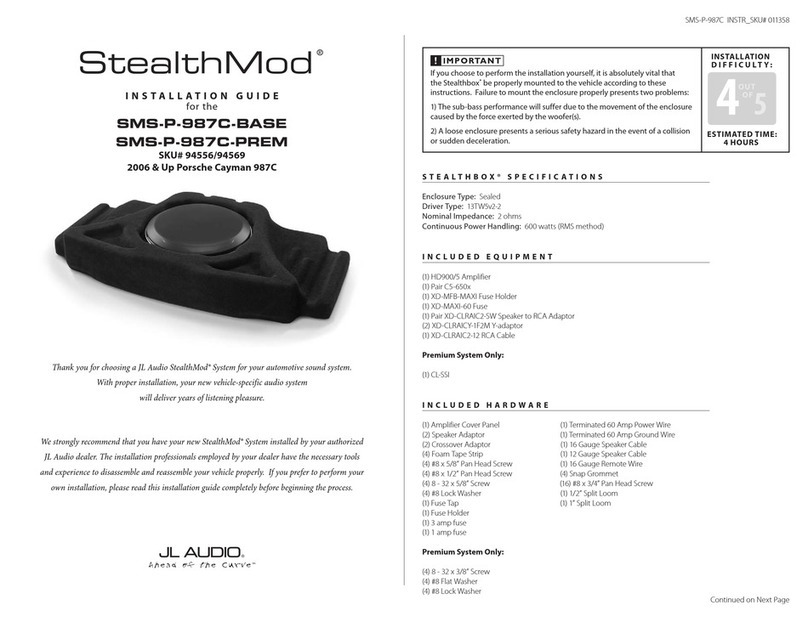 JL Audio StealthMod SMS-P-987C-BASE User manual
