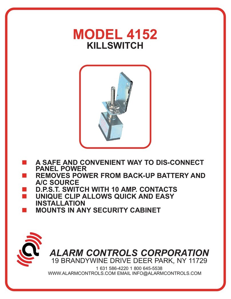 Alarm Controls Corporation 4152 installation instructions Alarm Controls Corporation 4152 installation instructions