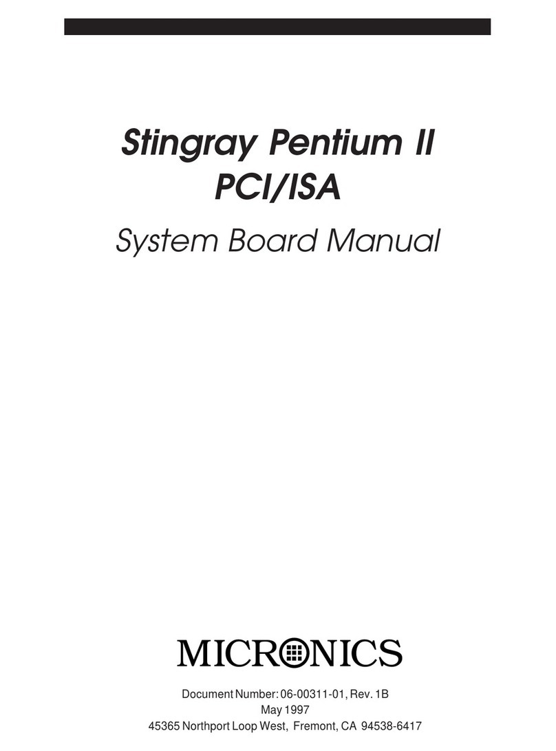 Micronics Stingray Pentium II PCI User manual Micronics Stingray Pentium II PCI User manual