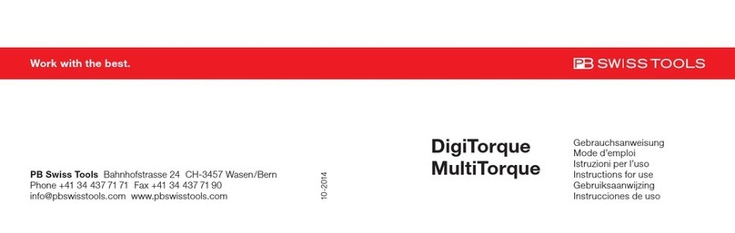 PB Swiss Tools DigiTorque Instructions for use