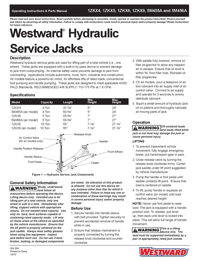 Westward 1ZKX4 Operating instructions & parts manual Westward 1ZKX4 Operating instructions & parts manual