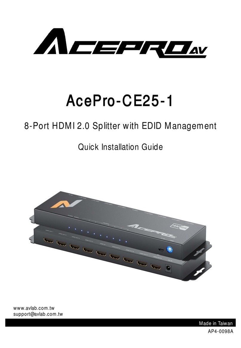 AvLab AcePro-CE25-1 Quick installation guide