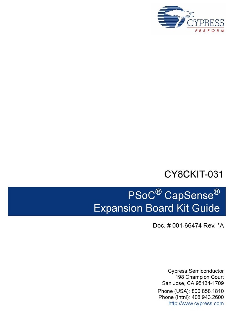 Cypress Semiconductor PSoC CapSense CY8CKIT-031 Manual