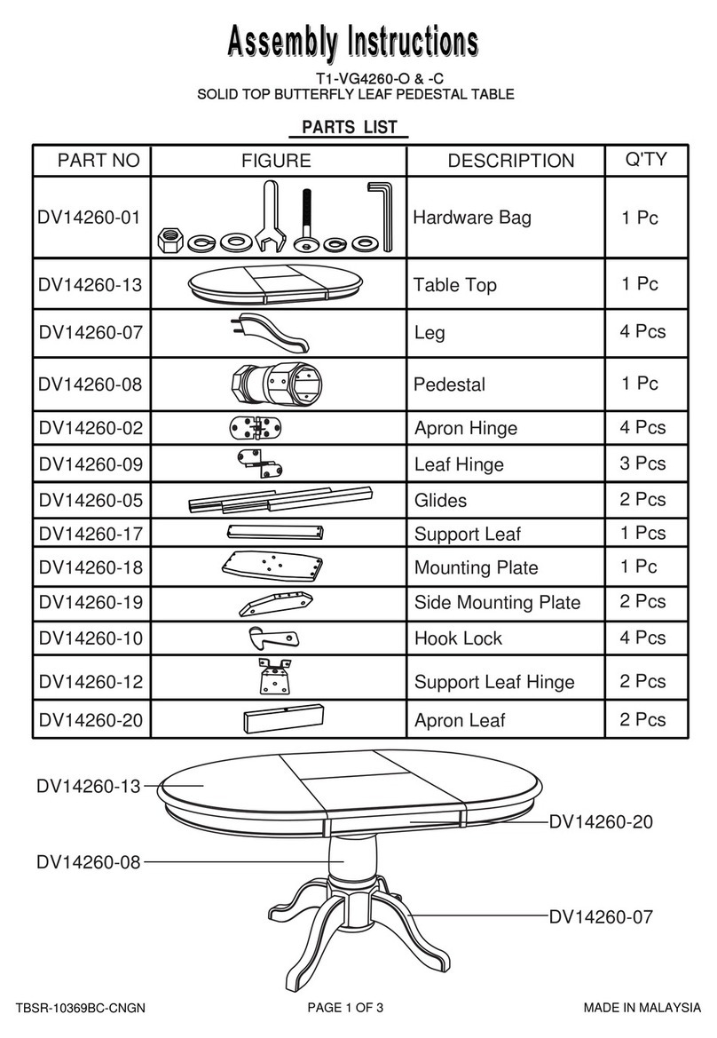 Winners Only T1-VG4260-O Assembly instructions
