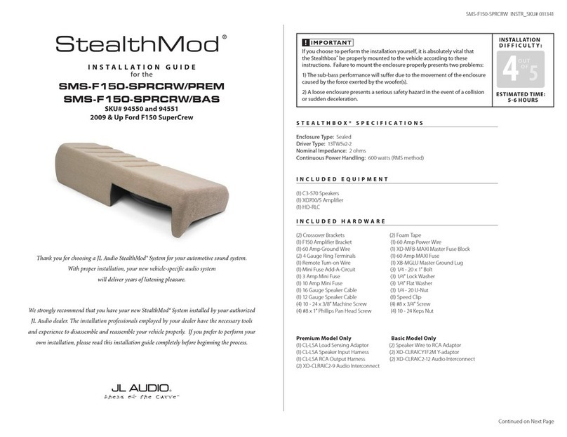 JL Audio StealthMod SMS-F150-SPRCRW/PREM User manual