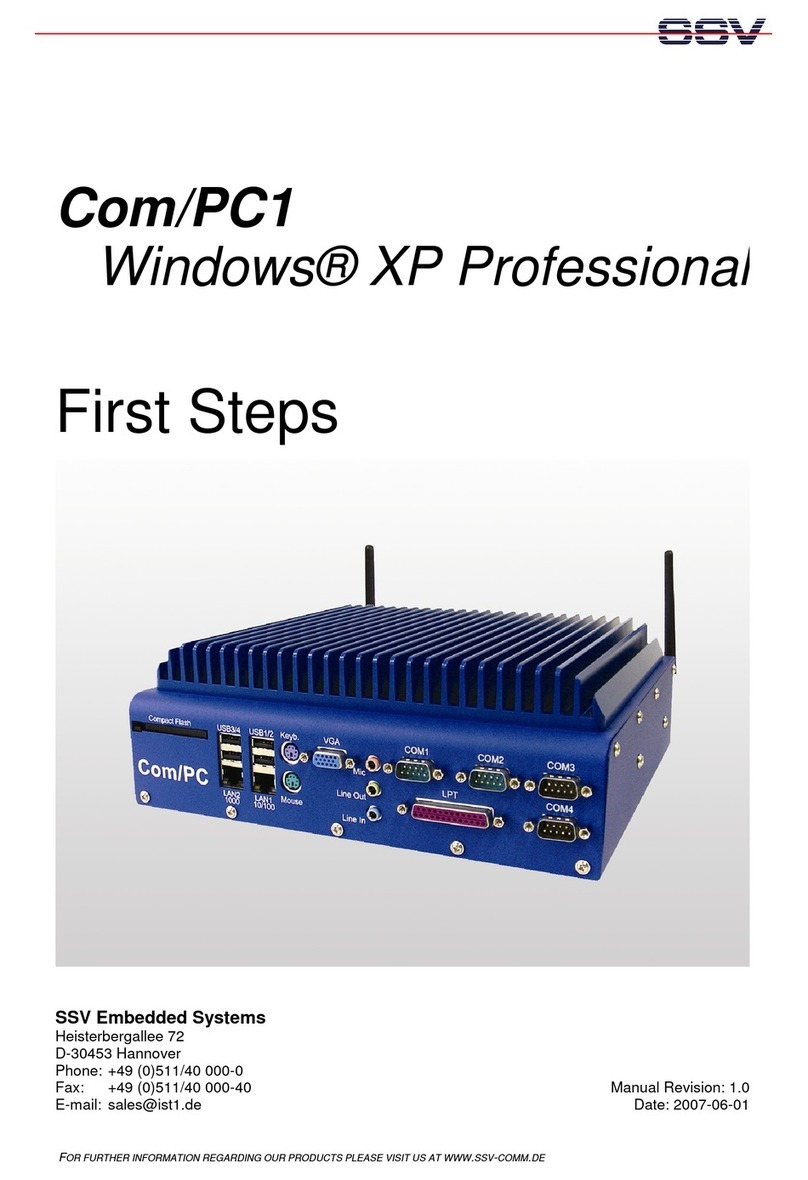 SSV Embedded Systems Com/PC1 First steps