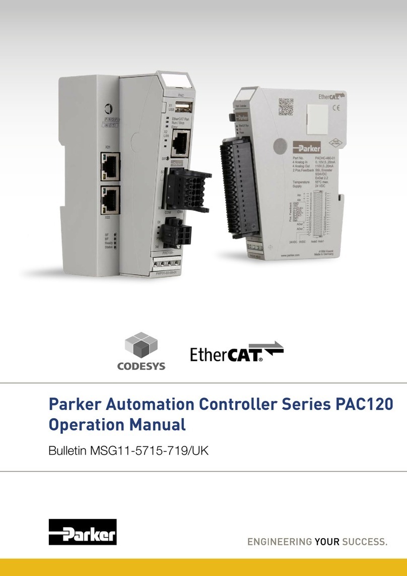 Parker PAC120 Series Operation manual