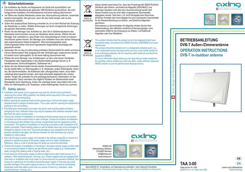 axing TAA 3-00 User manual