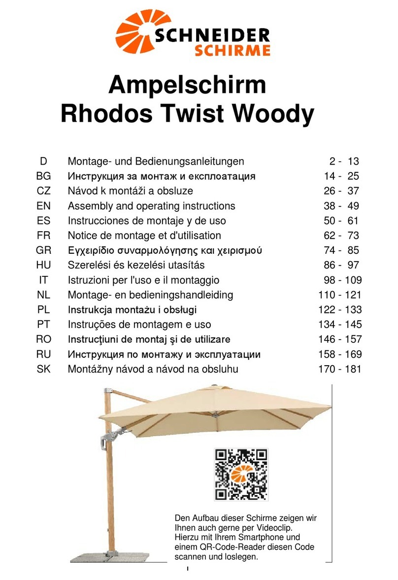 Schneider Schirme Rhodos Twist Woody User manual