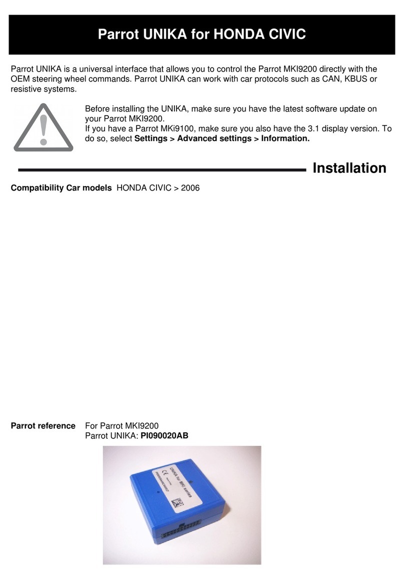 Parrot UNIKA User manual Parrot UNIKA User manual