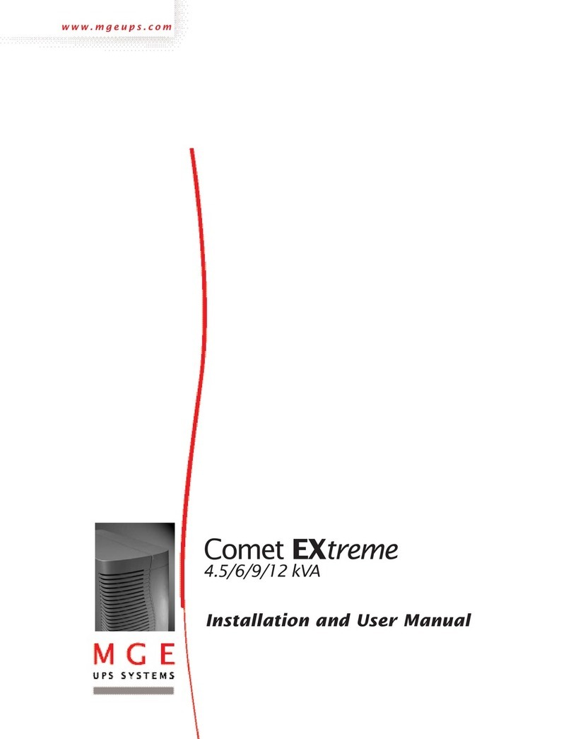 MGE UPS Systems Comet EXtreme Series Installation and user manual