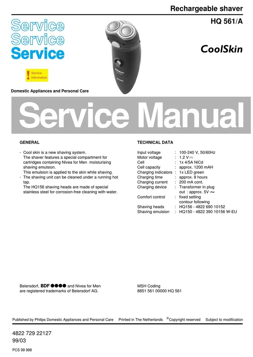 Philips CoolSkin HQ 561 Service manual