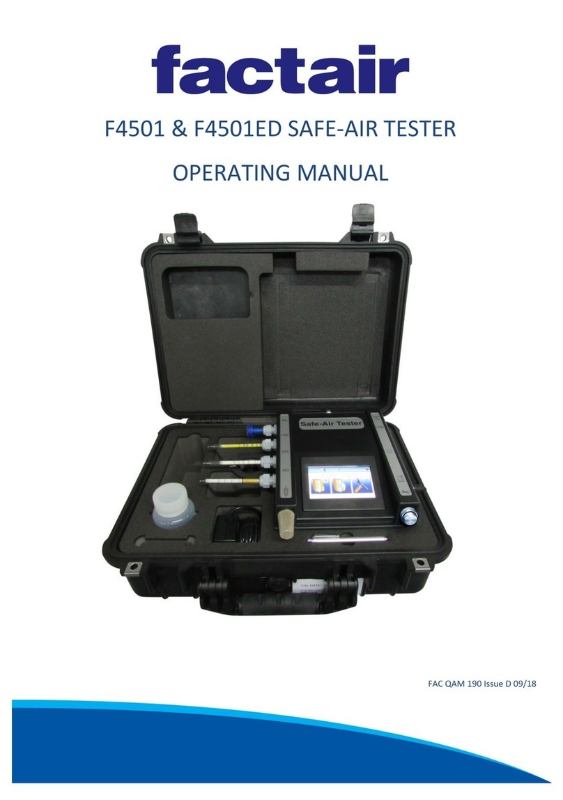 Factair SAFE-AIR TESTER F4501 User manual