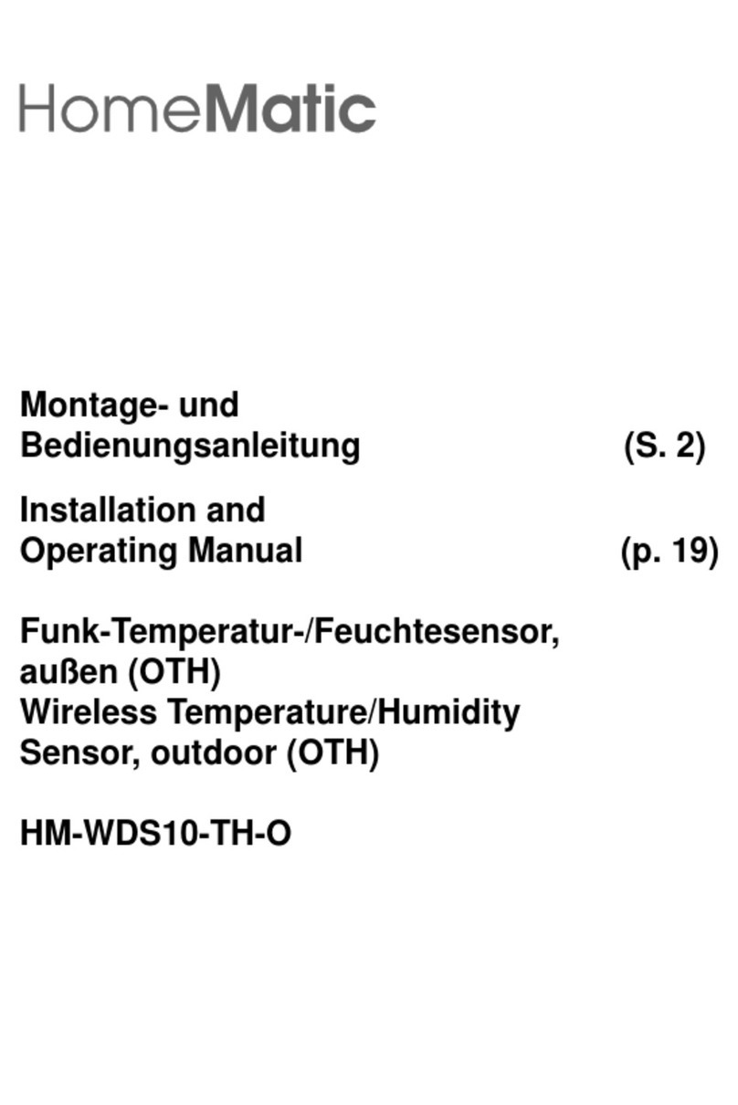 HomeMatic HM-WDS10-TH-O Installation and operating manual