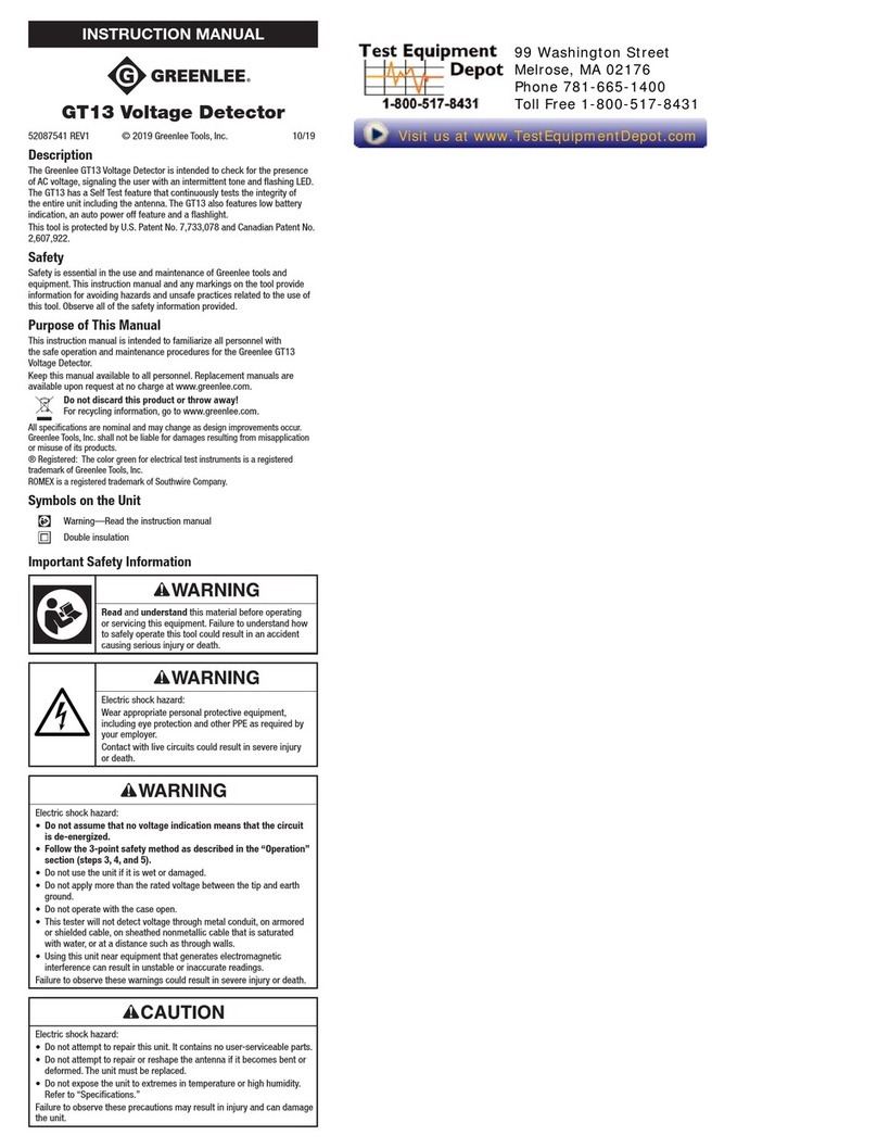 Greenlee GT13 instruction manual