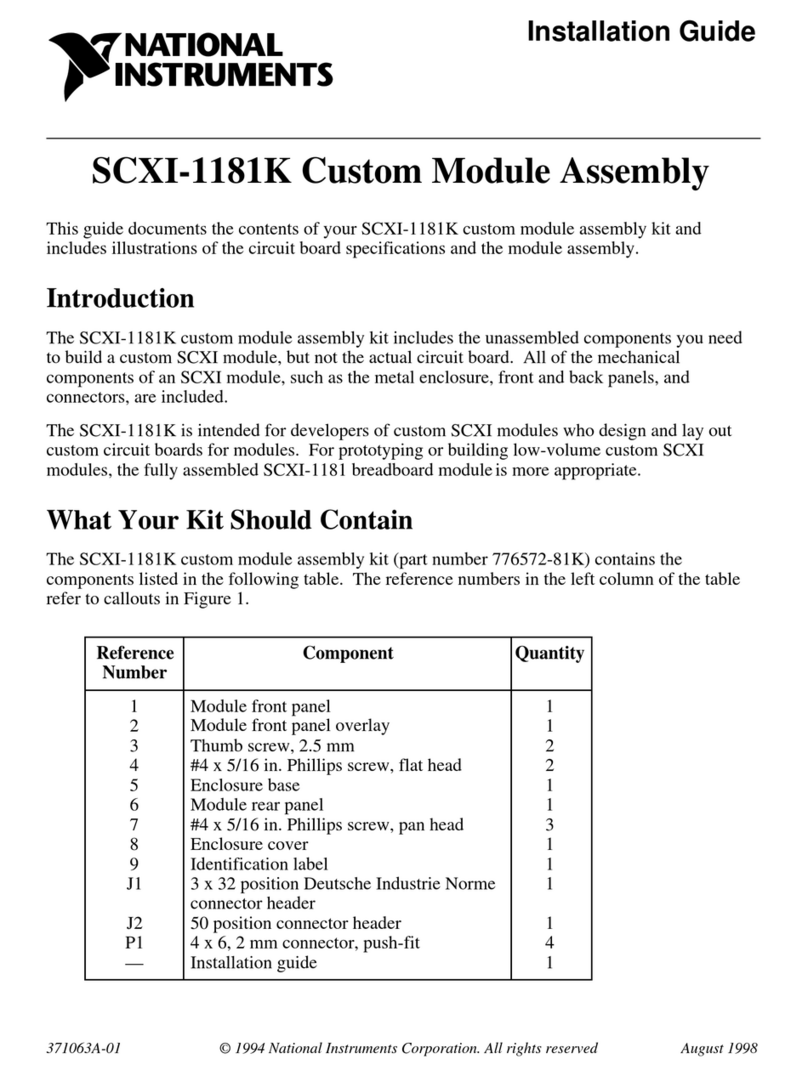National Instruments SCXI-1181K User manual