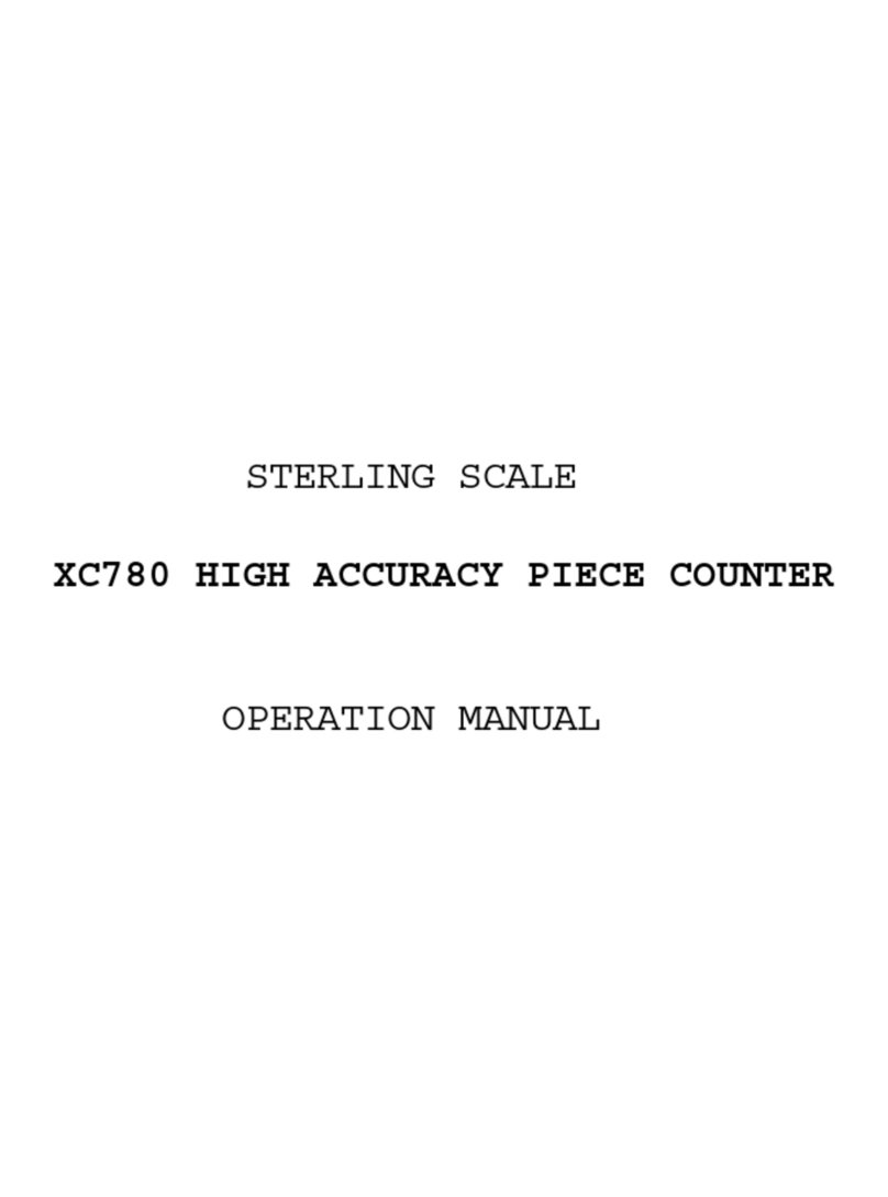 Sterling Scale XC780 Operation manual Sterling Scale XC780 Operation manual